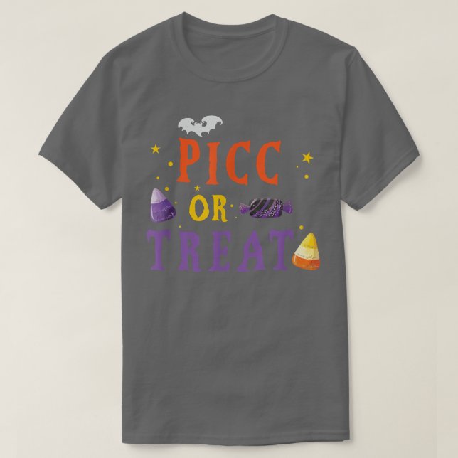 Camiseta Enfermera de PICC Halloween Curte VAT Vascular Acc (Diseño del anverso)
