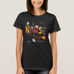 Camiseta Enfermera de Pmhnp Stethoscope Halloween Araña Fan