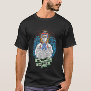 Camiseta Enfermera de primera línea de guerrero asistente 