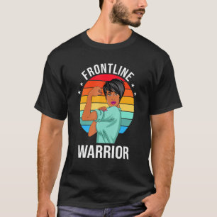Camiseta Enfermera de primera línea guerrera orgullosa Cna 