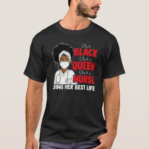 Camiseta Enfermera de Reina Negra Vida Mejor Bhm Melanin Gi