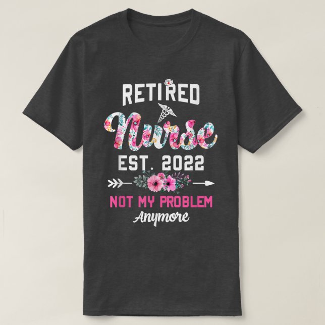 Camiseta Enfermera de retiro Tee Est  (Diseño del anverso)