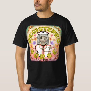 Camiseta enfermera de RN trabajando