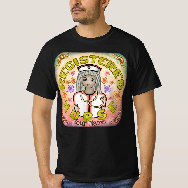 Camiseta enfermera de RN trabajando (Anverso)