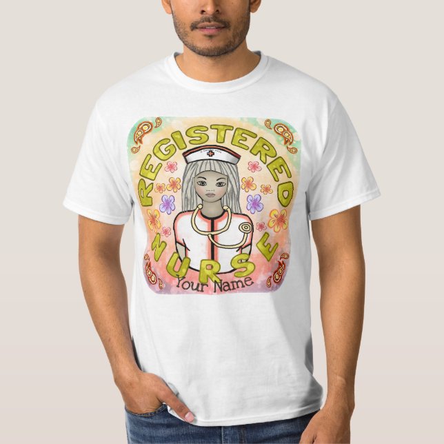 Camiseta enfermera de RN trabajando (Anverso)