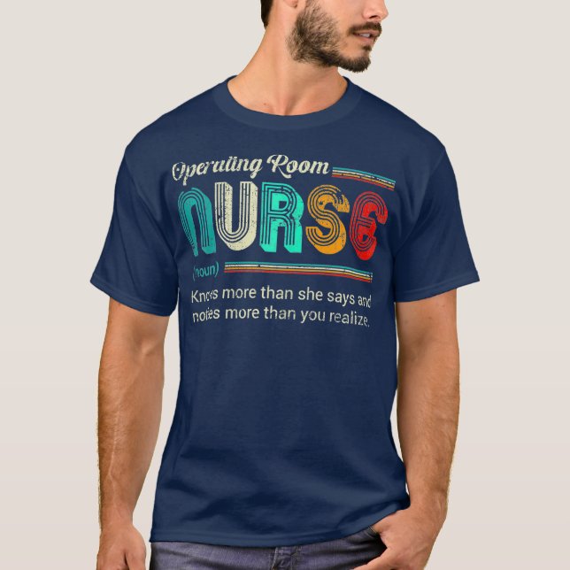 Camiseta Enfermera de sala de operaciones Cita divertida de (Anverso)