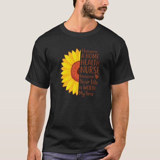 Camiseta Enfermera De Salud Doméstica Vive En Enfermería Su (Anverso)
