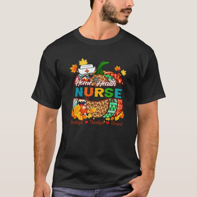 Camiseta Enfermera de Salud en el Hogar RN Agradecido Pum B (Anverso)