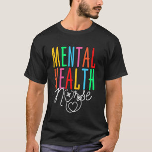 Camiseta Enfermera de Salud Mental Estetoscopio Concienciac