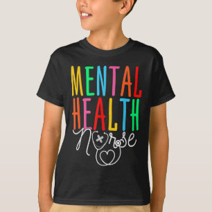 Camiseta Enfermera de salud mental Stethoscope Salud Mental