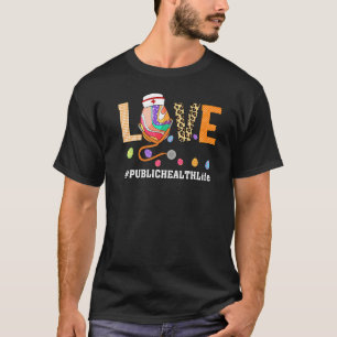 Camiseta Enfermera de Salud Pública Plaid Egg Bunny Love St