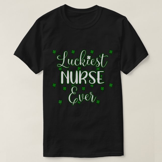 Camiseta Enfermera de San Patricio Día Hombres Mujeres Enfe (Diseño del anverso)
