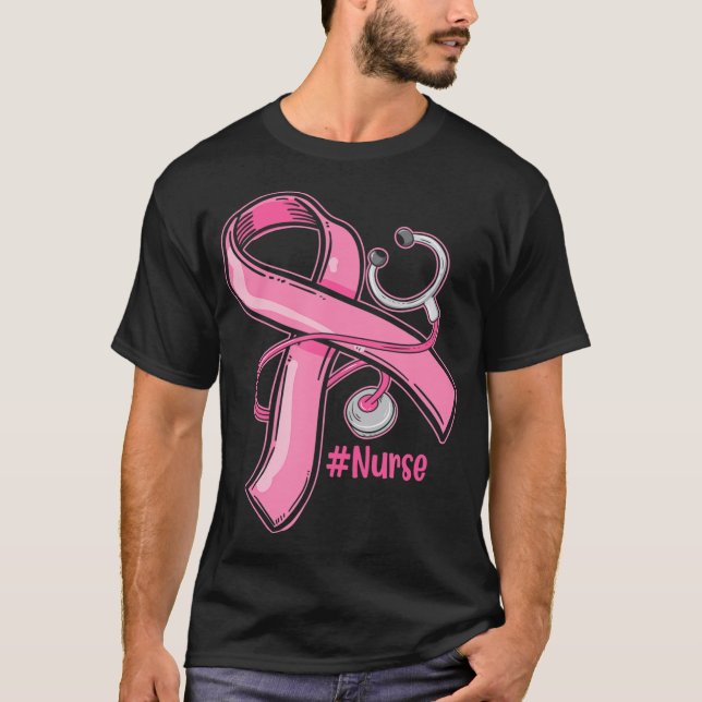 Camiseta Enfermera de sensibilización sobre el cáncer de ma (Anverso)