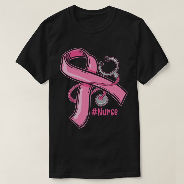 Camiseta Enfermera de sensibilización sobre el cáncer de ma (Diseño del anverso)