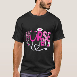Camiseta Enfermera de sensibilización sobre el cáncer de ma