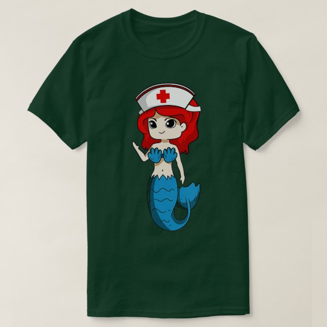 Camiseta Enfermera de Sirena apreciación Día Internacional  (Diseño del anverso)