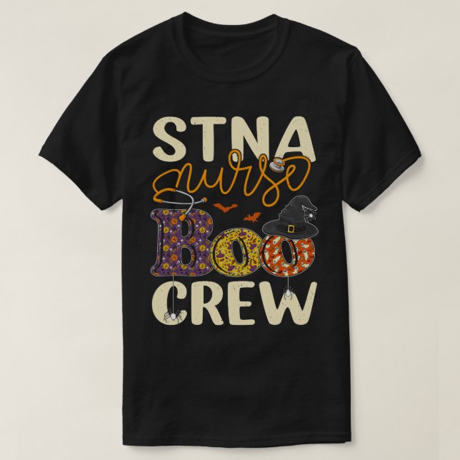 Camiseta Enfermera de STNA Boo Crew Graciosa Enfermera de S (Diseño del anverso)