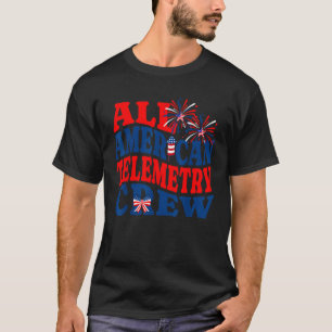 Camiseta Enfermera de telemetría 4 de julio Enfermera cardi