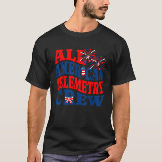Camiseta Enfermera de telemetría 4 de julio Enfermera cardi