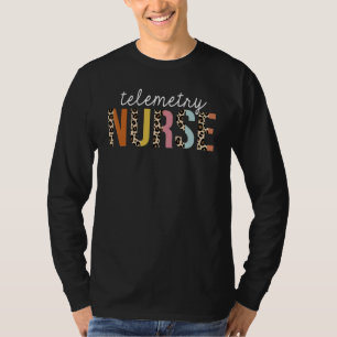 Camiseta Enfermera de Telemetría Vida Estampado de Leopardo