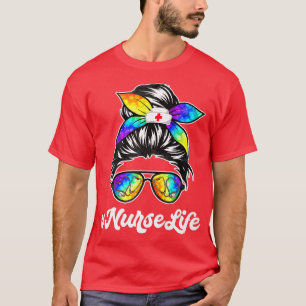 Camiseta Enfermera de tintes y vida desordenada gafas de bo