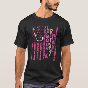 Camiseta Enfermera de trabajo y entrega Leopardo impresión