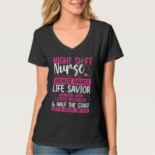 Camiseta Enfermera de turno de noche Salvador de la vida Ap