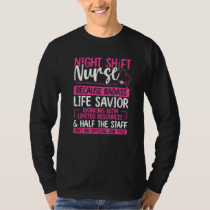 Camiseta Enfermera De Turno De Noche Salvador De La Vida Ap