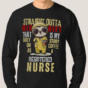 Camiseta Enfermera de turno nocturno con licencia vocaciona