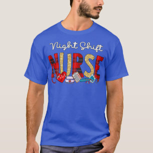 Camiseta Enfermera de turno nocturno Purpurina de amor Stet