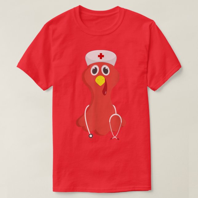 Camiseta Enfermera de Turquía enfrenta gracioso Chiste de A (Diseño del anverso)