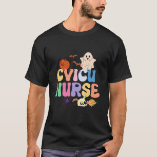 Camiseta enfermera de UCI cardiovascular de Halloween