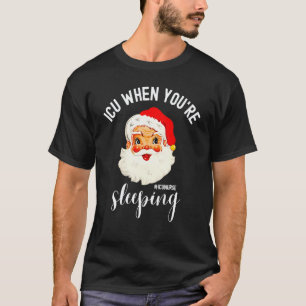 Camiseta Enfermera de UCI cuando estás durmiendo Navidad Sa