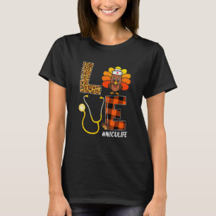 Camiseta Enfermera de UCI de pavo Día de Acción de Gracias