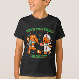Camiseta Enfermera De Uci Navidad Dulce Pan De Jengibre Ha