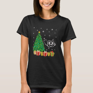 Camiseta Enfermera de UCI Neonatal Árbol de Navidad Luces G