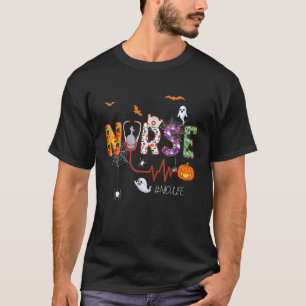 Camiseta enfermera de UCI neonatal NICU Halloween Noche de