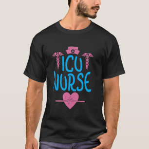 Camiseta Enfermera de UCI Orgullo Médico Cute Latido de Cor