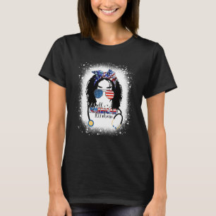 Camiseta Enfermera de UCI totalmente americana con moño des
