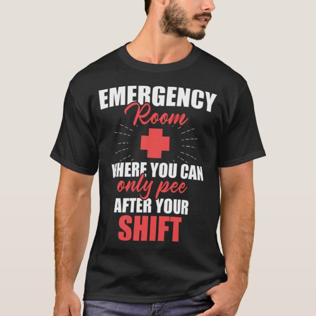 Camiseta Enfermera de urgencias después de la Enfermería Di (Anverso)