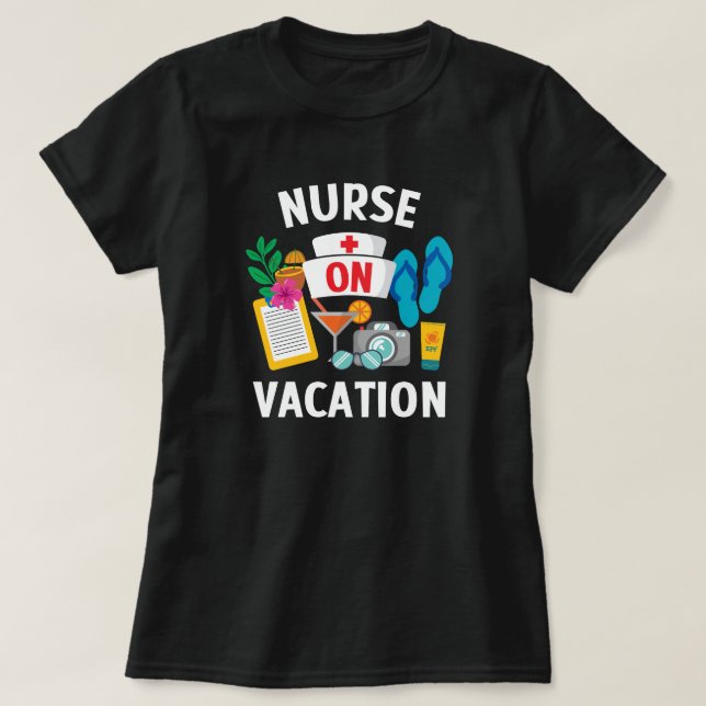 Camiseta Enfermera de vacaciones (Diseño del anverso)
