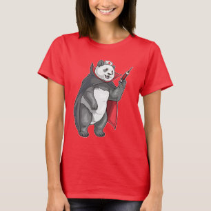 Camiseta Enfermera de vampiros de Panda Halloween