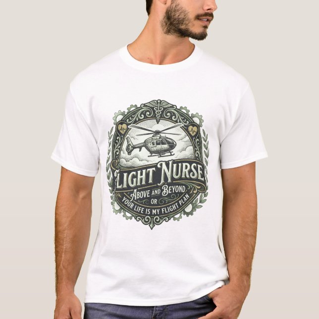 Camiseta Enfermera de Vuelo Más Allá (Anverso)