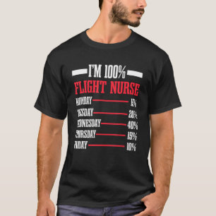 Camiseta Enfermera de vuelo RN Transporte Trabajador médico