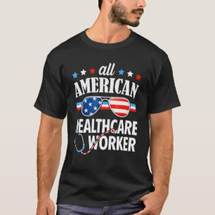 Camiseta Enfermera del 4 de julio Trabajadora sanitaria est
