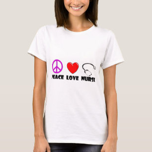 Camiseta Enfermera del amor de la paz