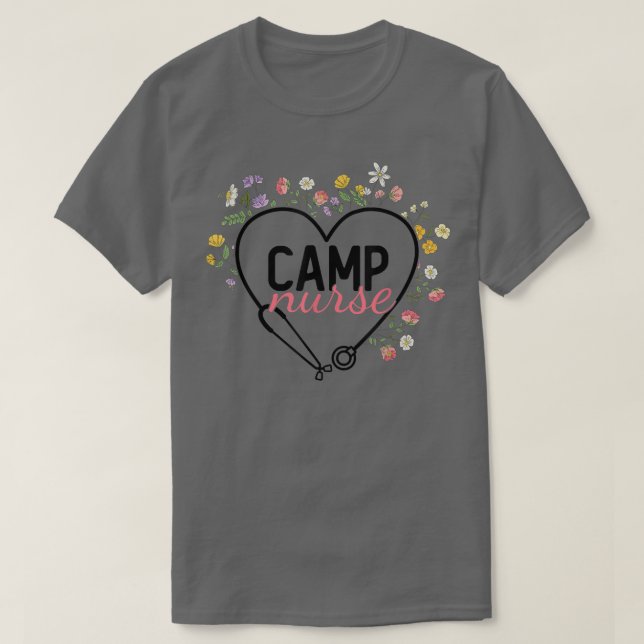 Camiseta Enfermera del campamento de Enfermería cardíaca de (Diseño del anverso)