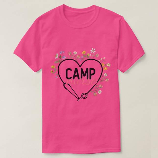 Camiseta Enfermera del campamento de Enfermería cardíaca de (Diseño del anverso)