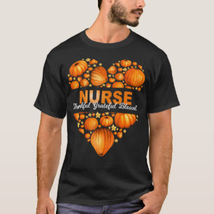 Camiseta Enfermera del corazón de calabaza otoño Graciosos 