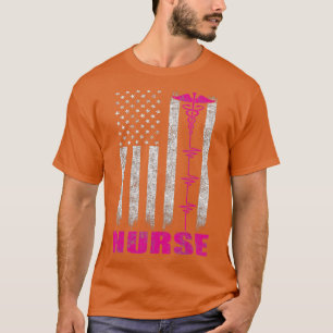 Camiseta Enfermera del Orgullo Patriótico de la Bandera de 